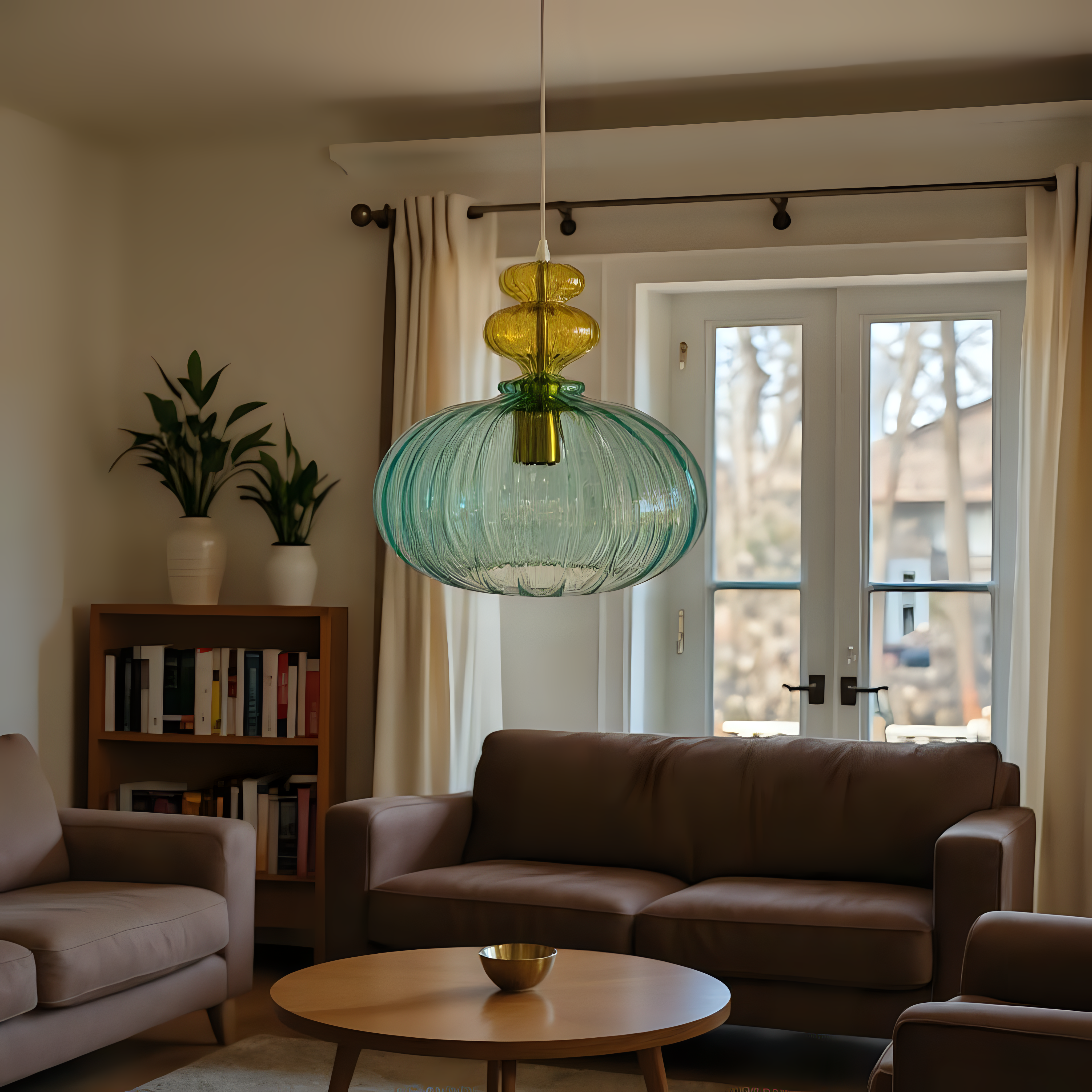 Blown Glass Pendant Light